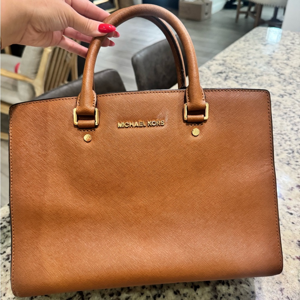 Michael Kors Brown Leather Satchel